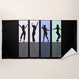 "LOVE TO DANCE" beach towel. Beach Towel