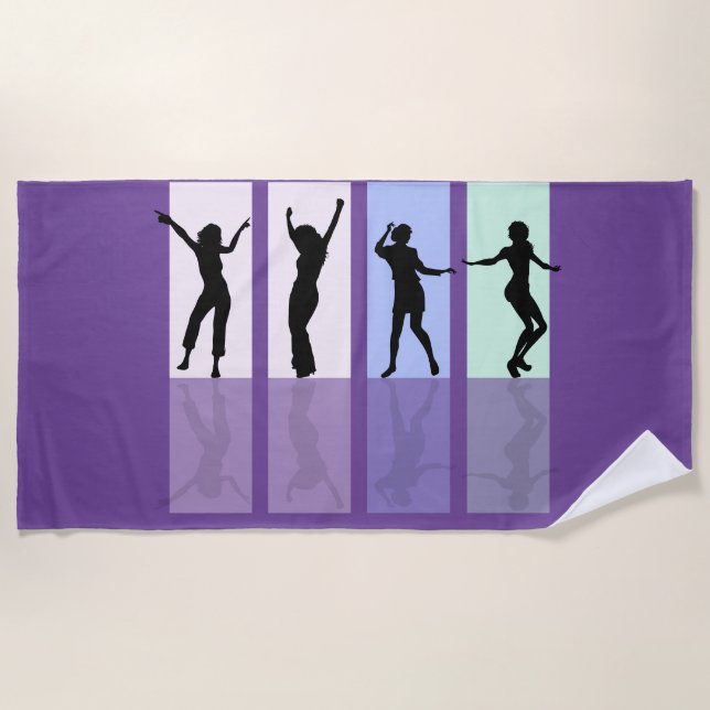 "LOVE TO DANCE" beach towel. Beach Towel (Front)