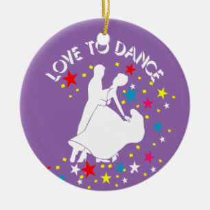Love to dance ceramic tree decoration