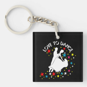 Love to dance key ring