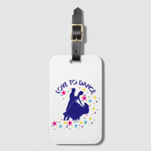 Love to dance luggage tag