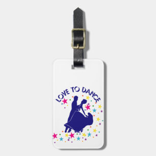Love to dance luggage tag