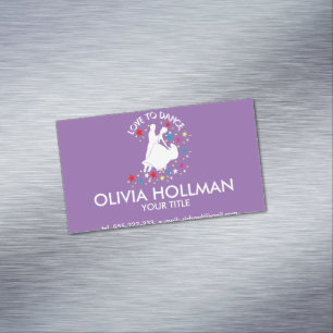 Love to dance magnetic business card