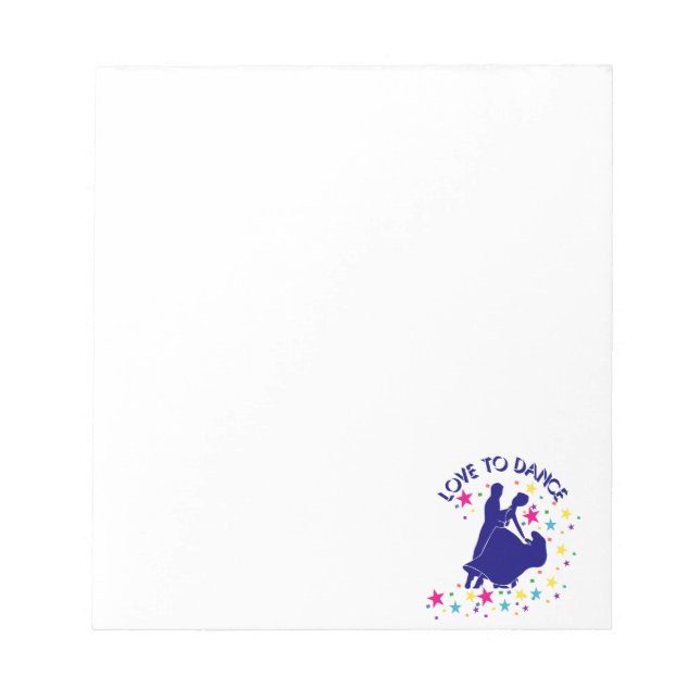 Love to dance notepad (Front)