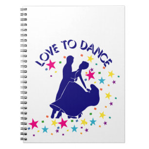 Love to dance spiral notebook