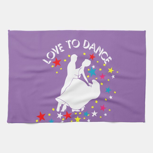 Love to dance tea towel (Horizontal)