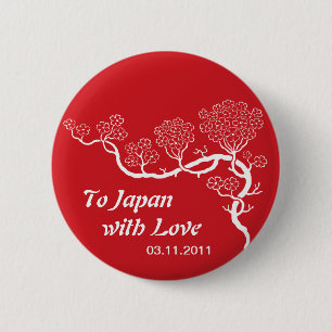 Love to Japan Cherry Blossom Button