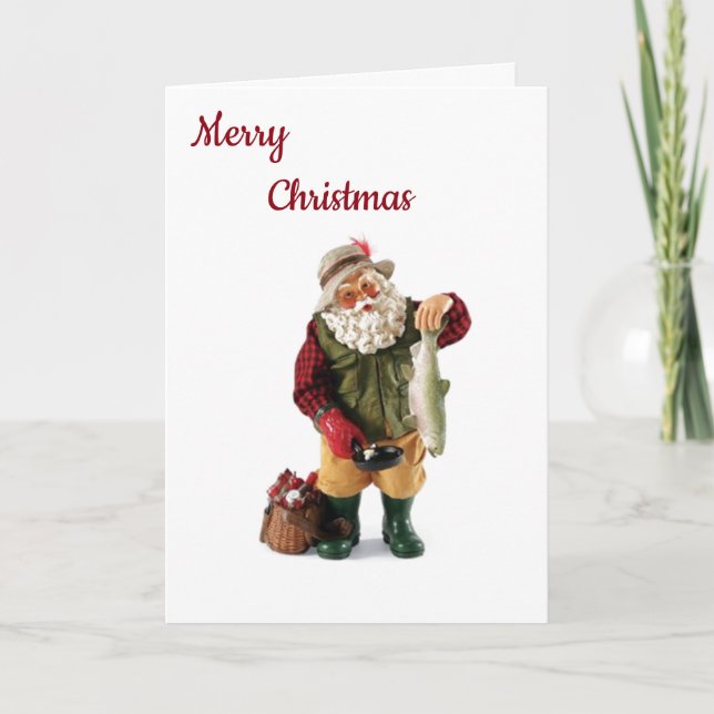 **LOVE TO MY FAVORITE FISHERMAN** AT CHRISTMAS HOLIDAY CARD (Front)