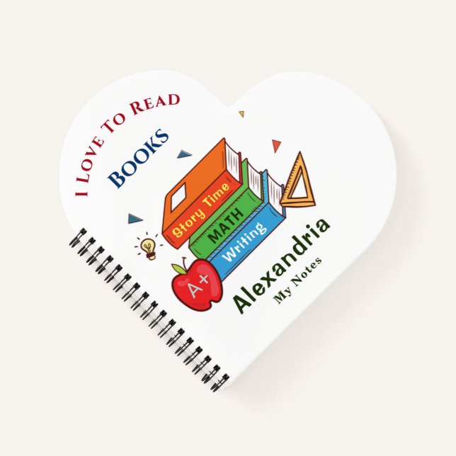 Love To Read Books Reader Reading Personalise (Front)