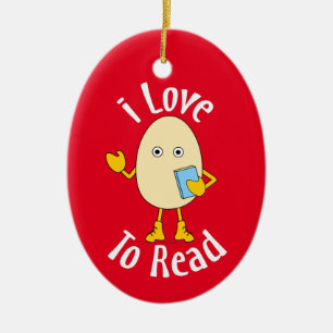 Love To Read Ceramic Tree Decoration