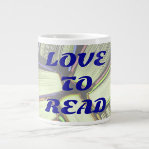 LOVE TO READ Jumbo Coffee Mug