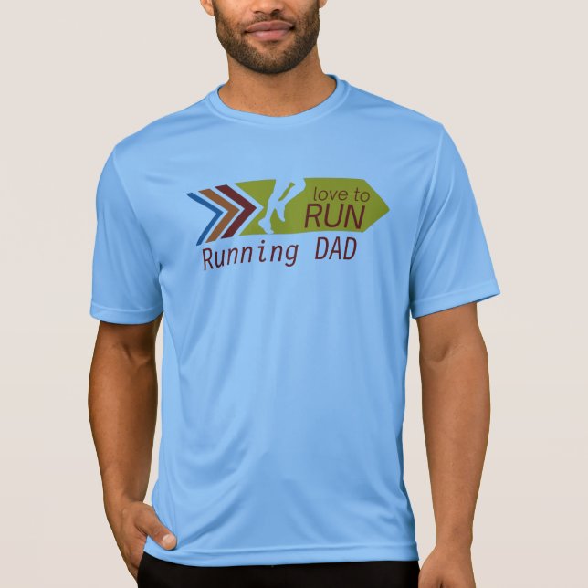 Love To Run Running Sports Gift for Runner Dad  T-Shirt (Front)