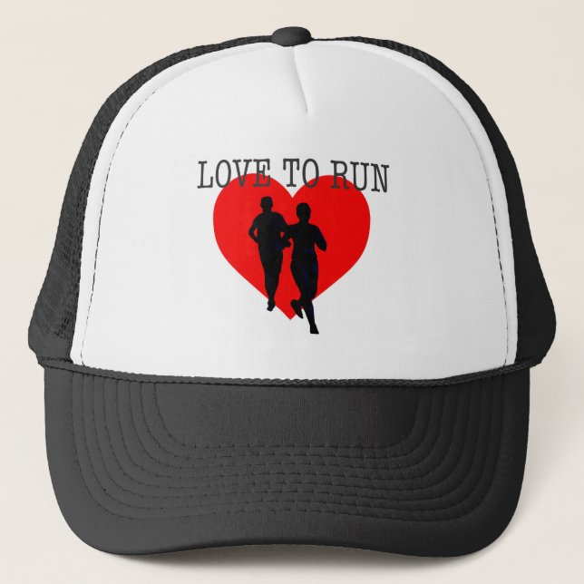 Love To Run Trucker Hat (Front)