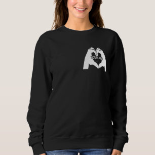 Love To Scotland Heart Hands Sweatshirt