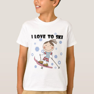 Love to Ski - Girl Tshirts and Gifts