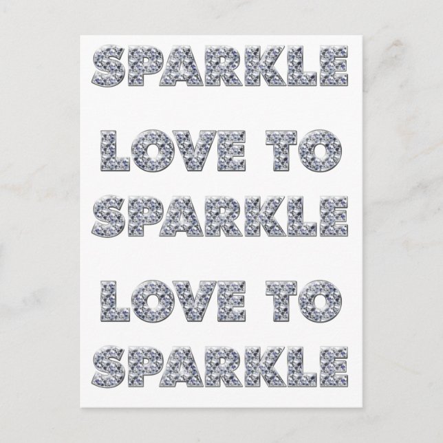 Love To Sparkle Postcard (Front)