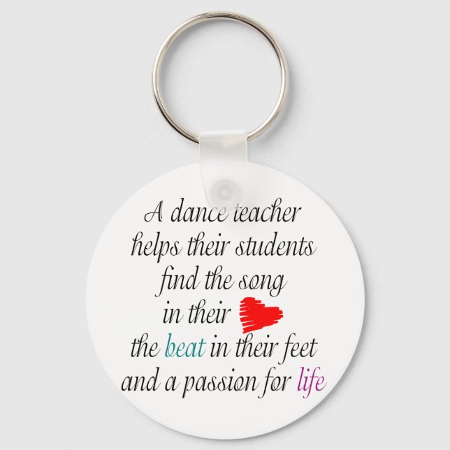Love to Teach Dance Keychain(s) Key Ring (Front)