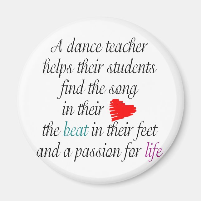 Love To Teach Dance Magnet(s) Magnet (Front)