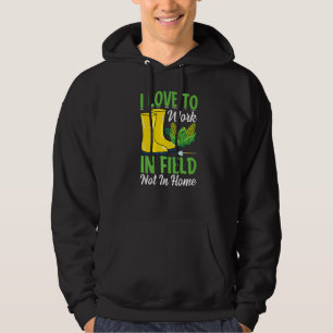 Love To Work In Field Farming Farmer Tractor Grap Hoodie