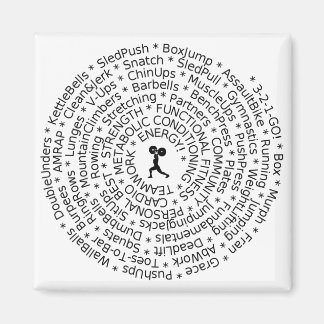 LOVE TO WORKOUT - Crossfit-Inspired Design Magnet