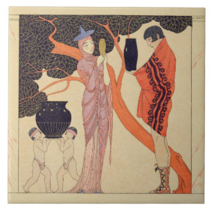 Love Token (w/c on paper) Tile