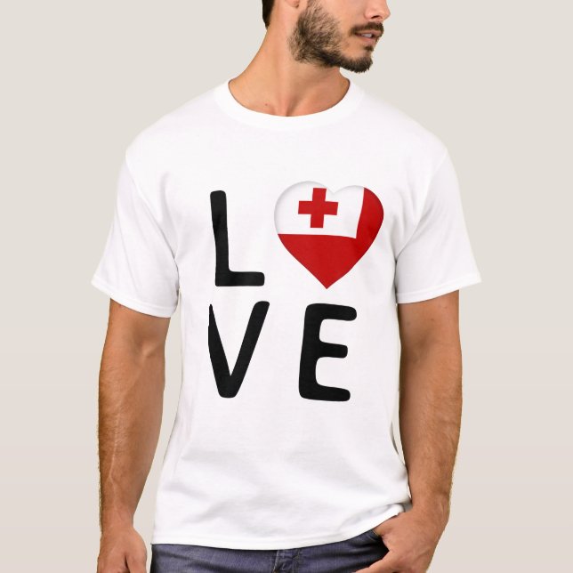 Love - Tonga Flag T-Shirt (Front)