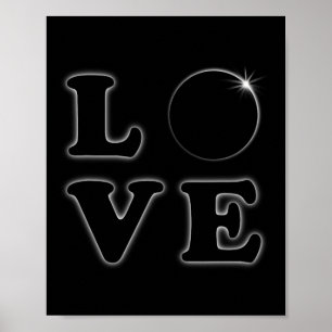 Love Total Solar Eclipse 04 08 2024 Totality Poster