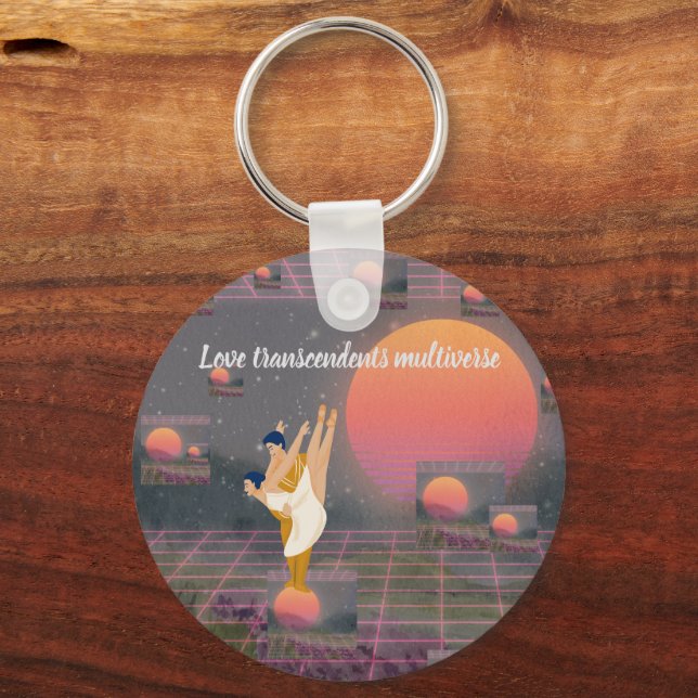 Love Transcends Multiverse Key Ring (Front)