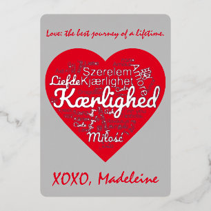 LOVE translated into 40 Languages Valentine's Day