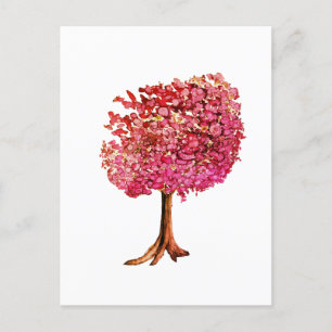 Love Tree Cherry Blossom Postcard