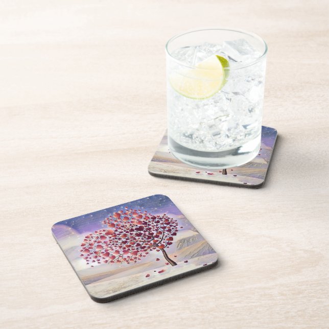 Love Tree Hard plastic coaster (Right Side)