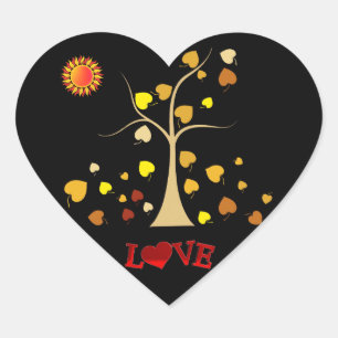 Love Tree Heart Sticker