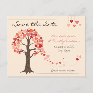 Love Tree Hearts Wedding Save the Date