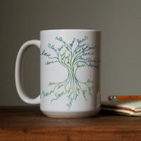 Love Tree of Life Art White Teal Blue Hearts Cute