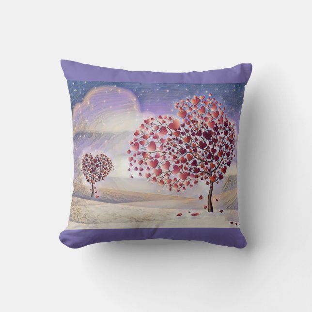 Love Tree Throw Pillow (Front)