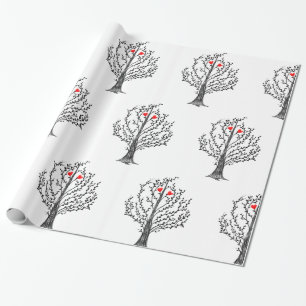 Love tree wrapping paper