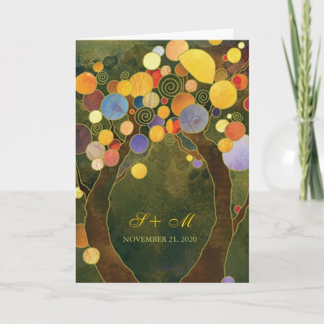 Love Trees Mountain Chic Wedding Invitation (Front)