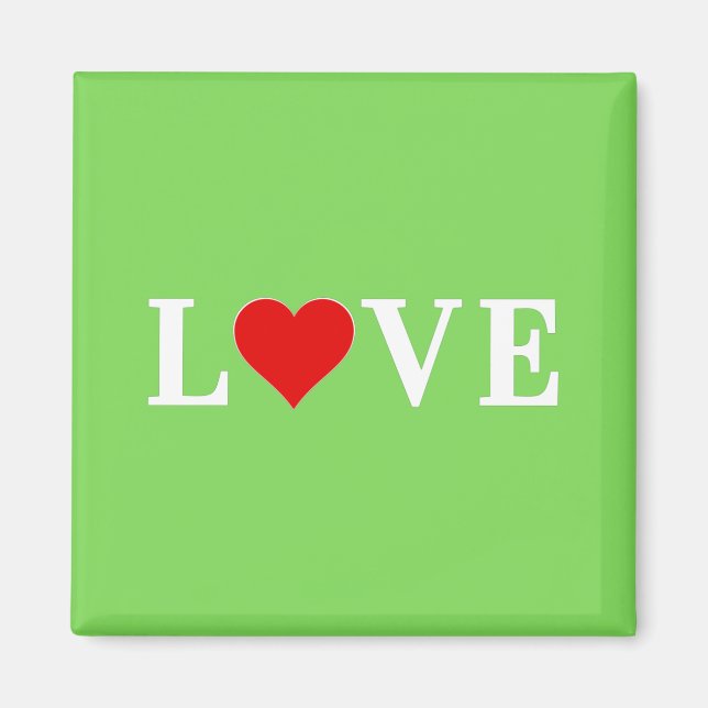 LOVE Trending Lime Green Modern Elegant Magnet (Front)