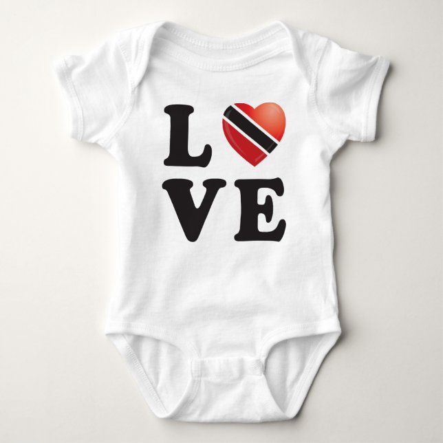 Love Trini heart Baby Bodysuit (Front)