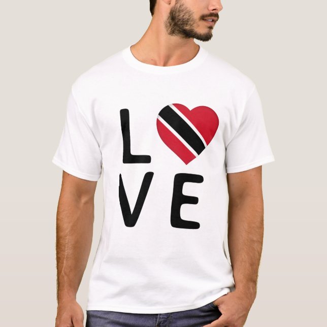 Love - Trinidad and Tobago Flag T-Shirt (Front)