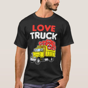 Love Truck Valentines Day Construction Heavy Equip T-Shirt