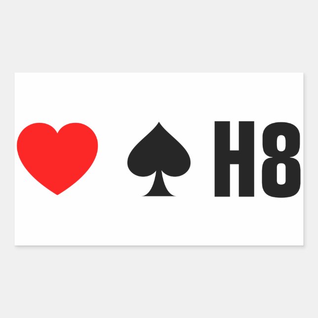 LOVE TRUMPS HATE - <3 <3< H8 RECTANGULAR STICKER (Front)