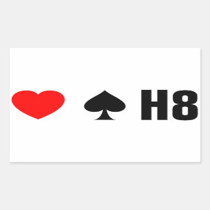 LOVE TRUMPS HATE - <3 <3< H8 RECTANGULAR STICKER