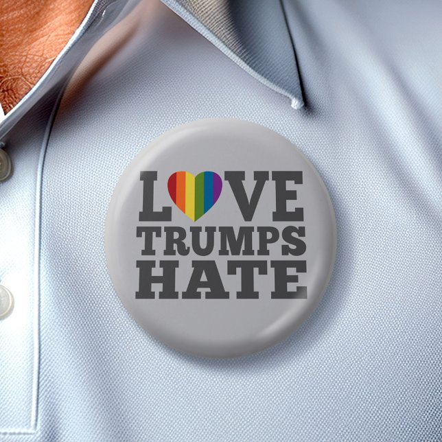 Love Trumps Hate - Anti Donald Trump 6 Cm Round Badge (Creator Uploaded)