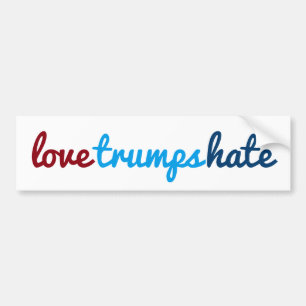 love trumps hate bumper sticker