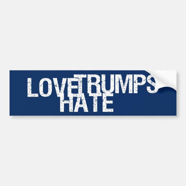 Love Trumps Hate Bumper Sticker (Front)