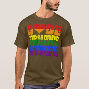 LOVE TRUMPS HATE GAY PRIDE DIVERSITY ANTIIMPEACH T T-Shirt
