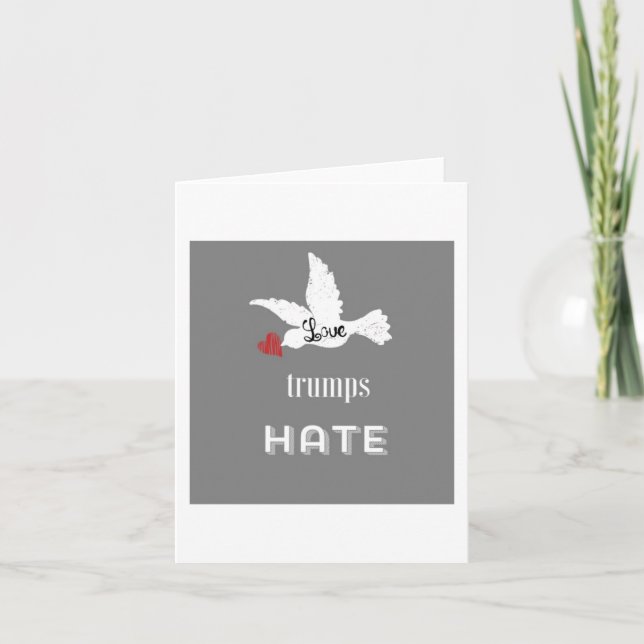 Love Trumps Hate Greeting Card (Front)
