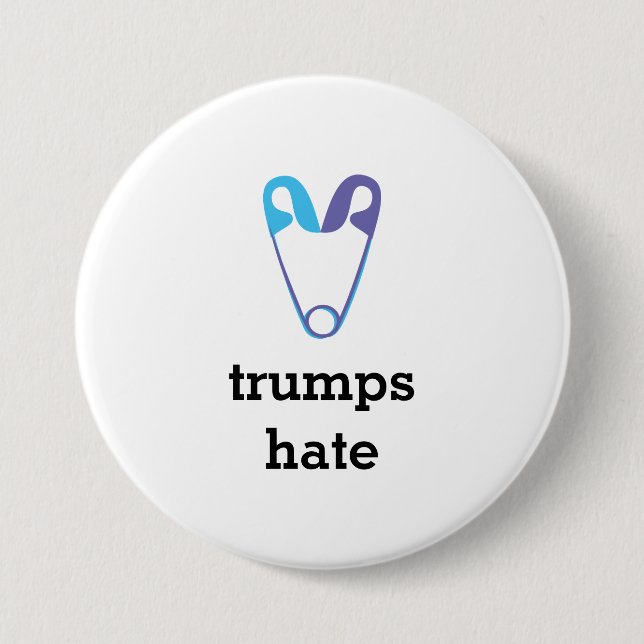 Love Trumps Hate Safety Pin Button (Front)