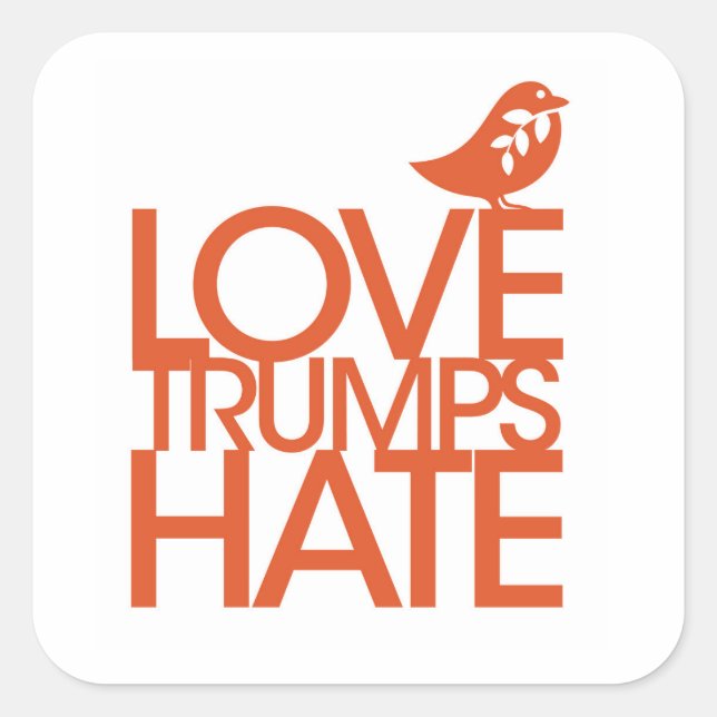 Love Trumps Hate Sticker (Front)